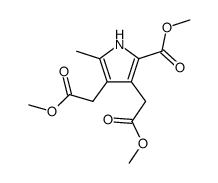 Methyl-5-methoxycarbonyl-4-methoxycarbonylmethyl-2-methylpyrrol-3-acetat Structure