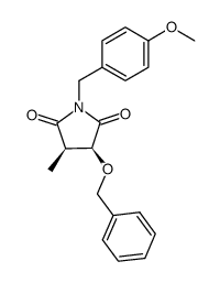 (3S,4R)-3-benzyloxy-1-(4-methoxybenzyl)-4-methylpyrrolidine-2,5-dione结构式