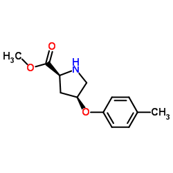 Methyl (4S)-4-(4-methylphenoxy)-L-prolinate结构式