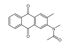 2-N-acetylmethylamino-3-methylanthraquinone结构式