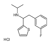 N-[2-(3-fluorophenyl)-1-thiophen-2-ylethyl]propan-2-amine,hydrochloride Structure