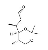 (S)-3-((4R,5S)-2,2,5-trimethyl-1,3-dioxan-4-yl)butanal结构式