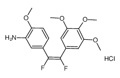 (Z)-1,2-difluoro-1-(3,4,5-trimethoxyphenyl)-2-(3-amino-4-methoxyphenyl) ethene hydrochloride Structure