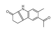 7-acetyl-6-methyl-2,4-dihydro-1H-cyclopenta[b]indol-3-one Structure