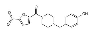 [4-[(4-hydroxyphenyl)methyl]piperazin-1-yl]-(5-nitrofuran-2-yl)methanone Structure