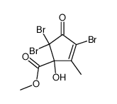 methyl 3,5,5-tribromo-1-hydroxy-2-methyl-4-oxocyclopent-2-enecarboxylate Structure