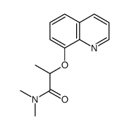 N,N-dimethyl-2-quinolin-8-yloxypropanamide结构式