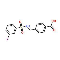 4-({[(3-Fluorophenyl)sulfonyl]amino}methyl)benzoic acid结构式