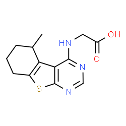 (5-METHYL-5,6,7,8-TETRAHYDRO-BENZO[4,5]THIENO[2,3-D]PYRIMIDIN-4-YLAMINO)-ACETIC ACID结构式