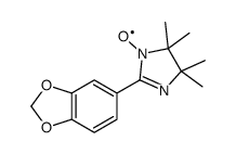 1H-1H-IMIDAZOL-1-YLOXY, 2-(1,3-BENZODIOXOL-5-YL)-4,5-DIHYDRO-4,4,5,5-TETRAMETHYL- Structure