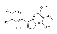 3-methoxy-6-(4,5,6-trimethoxy-3H-inden-1-yl)benzene-1,2-diol Structure