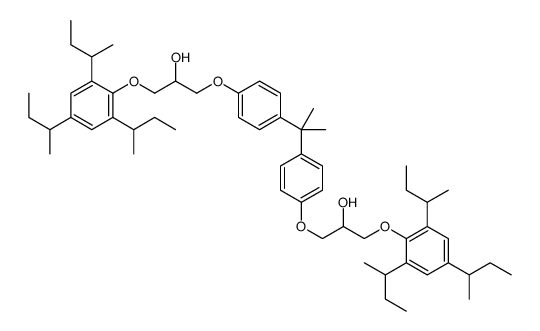 1,1'-[isopropylidenebis(p-phenyleneoxy)]bis[3-[2,4,6-tri-sec-butylphenoxy]propan-2-ol]结构式