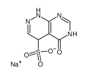 sodium 5-oxo-1,4,5,6-tetrahydropyrimido(4,5,c)pyridazine-4-sulfonate结构式