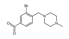 1-[(2-bromo-4-nitrophenyl)methyl]-4-methylpiperazine结构式