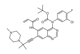 tert-butyl (6-acrylamido-7-(3-methyl-3-(4-methylpiperazin-1-yl)but-1-yn-1-yl)quinazolin-4-yl)(3-chloro-4-fluorophenyl)carbamate结构式