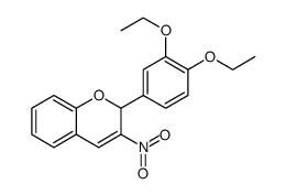 2H-1-Benzopyran, 2-(3,4-diethoxyphenyl)-3-nitro-结构式