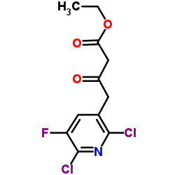 Ethyl 2,6-dichloro-5-fluoro-pyridine-3-acetoacetate Structure