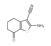 2-AMINO-4,5,6,7-TETRAHYDRO-7-OXOBENZO[B]THIOPHENE-3-CARBONITRILE structure