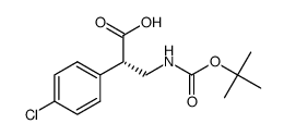 (S)-3-((叔丁氧羰基)氨基)-2-(4-氯苯基)丙酸结构式