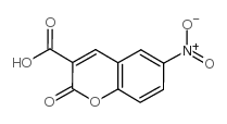 2H-1-Benzopyran-3-carboxylicacid, 6-nitro-2-oxo- Structure