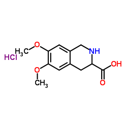 (S)-6,7-二甲氧基-1,2,3,4-四氢-3-异喹啉羧酸盐酸盐结构式