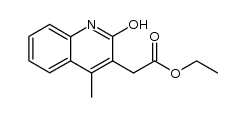 (2-hydroxy-4-methyl-[3]quinolyl)-acetic acid ethyl ester结构式