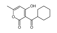 3-(cyclohexanecarbonyl)-4-hydroxy-6-methylpyran-2-one Structure