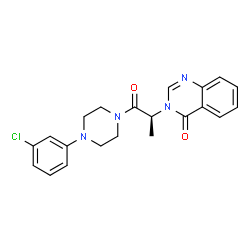 3-{(2S)-1-[4-(3-chlorophenyl)piperazin-1-yl]-1-oxopropan-2-yl}quinazolin-4(3H)-one Structure