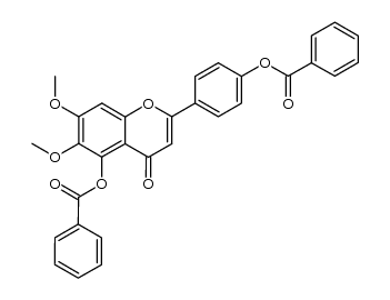 5,4'-dibenzoyloxy-6,7-dimethoxyflavone Structure