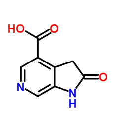 2-Oxo-2,3-dihydro-1H-pyrrolo[2,3-c]pyridine-4-carboxylic acid结构式