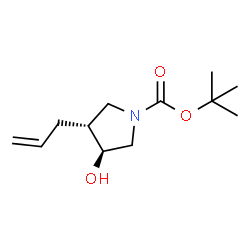 (3R,4S)-tert-butyl 3-allyl-4-hydroxypyrrolidine-1-carboxylate Structure