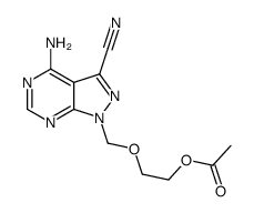 2-[(4-amino-3-cyanopyrazolo[3,4-d]pyrimidin-1-yl)methoxy]ethyl acetate结构式