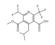 6-(difluoromethyl)-4-isobutyl-5-(methoxycarbonyl)-2-(trifluoromethyl)nicotinic acid Structure