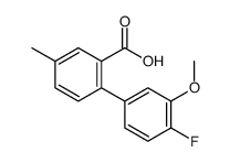 2-(4-fluoro-3-methoxyphenyl)-5-methylbenzoic acid结构式