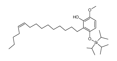 2-((Z)-10-Pentadecenyl)-6-methoxy-3-(triisopropylsiloxy)phenol结构式