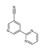 5-pyrimidin-2-ylpyridine-3-carbonitrile结构式