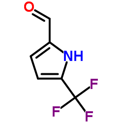 5-(三氟甲基)-1H-吡咯-2-甲醛结构式