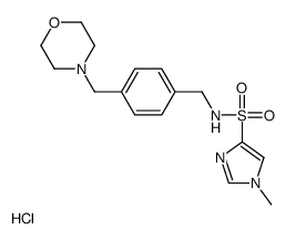 1-methyl-N-[[4-(morpholin-4-ylmethyl)phenyl]methyl]imidazole-4-sulfonamide,hydrochloride结构式