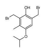 2,6-bis(bromomethyl)-3-methyl-4-propan-2-yloxyphenol Structure