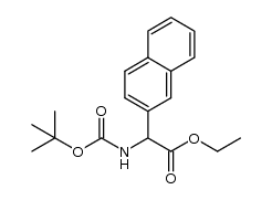 (RS)-ethyl 2-(t-butoxycarbonylamino)-2-(naphthalen-2-yl)acetate Structure