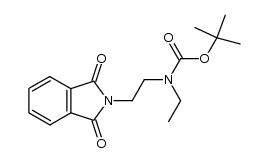 N1-tert-butoxycarbonyl-N1-ethyl-N2-phthalyl-1,2-ethanediamine结构式