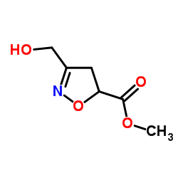 5-Isoxazolecarboxylic acid, 4,5-dihydro-3-(hydroxymethyl)-, methyl ester (9CI)结构式