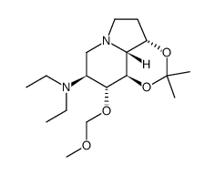 1,3-Dioxino4,5,6-hiindolizin-8-amine, N,N-diethyloctahydro-9-(methoxymethoxy)-2,2-dimethyl-, 3aS-(3a.alpha.,8.alpha.,9.beta.,9a.beta.,9b.alpha.)- Structure