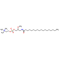 RAC-2-METHOXY-3-OCTADECANAMIDO-1-PROPYL PHOSPHOCHOLINE结构式