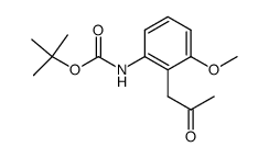 1-(2-(tert-butoxycarbonylamino)-6-methoxyphenyl)-2-propanone结构式