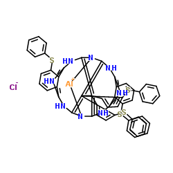 ALUMINUM 1 8 15 22-TETRAKIS(PHENYLTHIO)& Structure