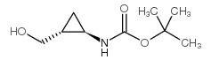 TERT-BUTYL TRANS-(2-HYDROXYMETHYL)CYCLOPROPYLCARBAMATE Structure