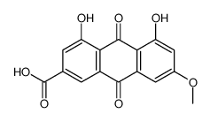 1,8-Dihydroxy-6-methoxy-9,10-dioxo-9,10-dihydroanthracene-3-carboxylic acid结构式