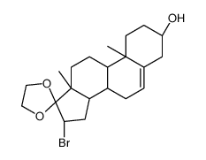 (3S,10R,13S,14S,16R)-16-bromo-10,13-dimethylspiro[1,2,3,4,7,8,9,11,12,14,15,16-dodecahydrocyclopenta[a]phenanthrene-17,2'-1,3-dioxolane]-3-ol Structure