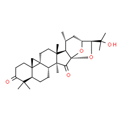 (23R,24S)-16,23:16α,24-Diepoxy-25-hydroxy-9β,19-cyclo-5α-lanostane-3,15-dione Structure